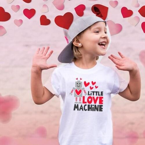 Valentines shirts Little love machine shirt valentines boy girls t-Shirt Valentines Day Tee Valentines Day t-Shirt children