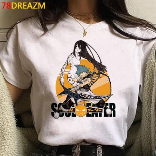 Soul Eater summer top tshirt men harajuku kawaii white t shirt couple aesthetic t shirt clothes couple clothes