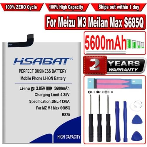HSABAT Meizu M3 Max Phone Batteries