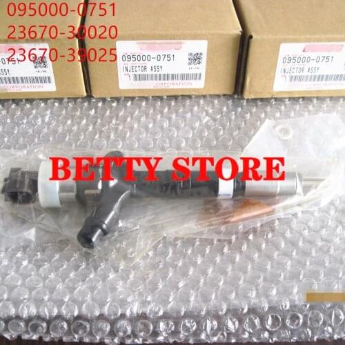 Genuine new common rail injector 095000-0751 for diesel injector 23670-39025,23670-30020