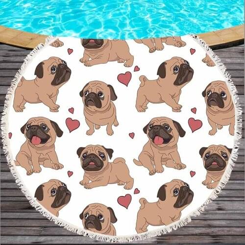 150CM Round Beach Towel With Tassels Microfiber Large Reactive Printing Beach Towel Serviette De Plage Adulte Bath Towel