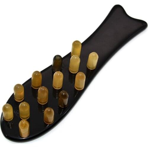 Ox Horn Head Massage Hair Brush Guasha Natural Head Practical Care Head Massager Promote Blood Circulation Pains Relief