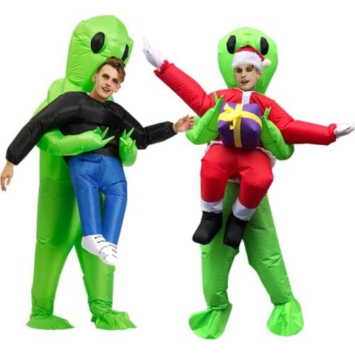 Halloween Alien Inflatable Costumes Adult Santa Claus Cosplay Costume Funny Purim Party Disfraz Amine Mascot Suit