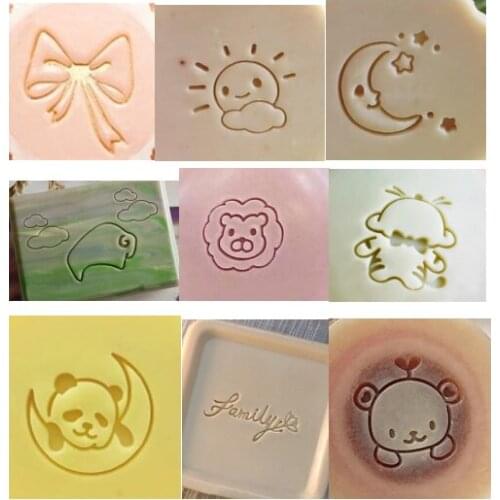 Natural handmade soap acrylic seal Mini DIY natural organic glass stamp chapter