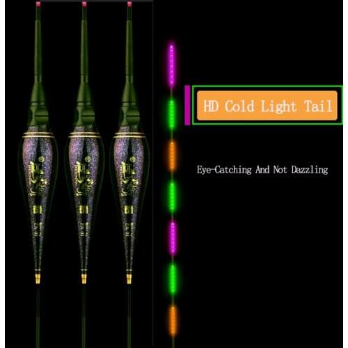 New Nano Material High Sensitivity Quick Turn Over Super Eye-catching Cold Light LED Fishing Float Electronic Luminous Buoy