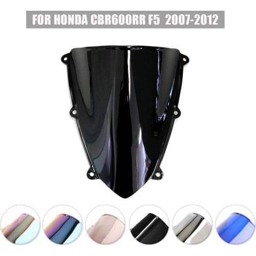 Black Motorcycle Windshield Windscreen Double Bubble Air Wind Deflector fairing For Honda CBR600RR F4 CBR 600 RR F5 2007- 2012
