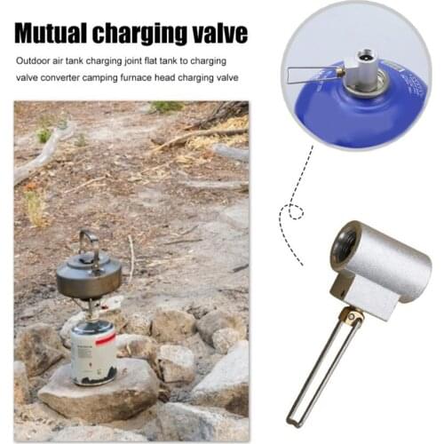 Outdoor Camping Gas Propane Refill Adapter Flat Cylinder Tank Adapter Valve
