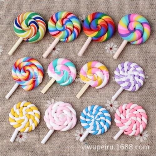 Polymer clay lollipop cream accessories play lollipop diy accessories handmade Japanese food 100pcs
