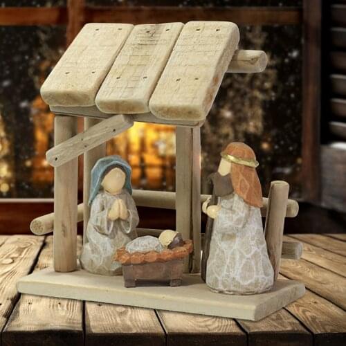 Christmas Nativity Ornament Religious Delightful Beautiful Desktop Decorative Figures Toys Home Decor Gift Decoration 2021 New