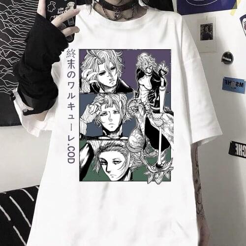 Record of Ragnarok Shirt Plus Size Cotton Mens Clothing Harajuku Fashion White O-Neck TShirt