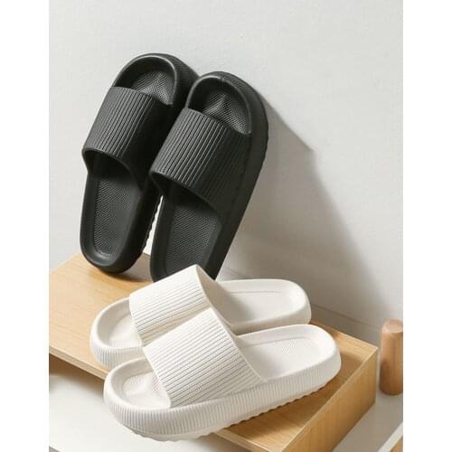 Plus Mens Slippers Thick Platform Summer Beach EVA Slide Sandals High Heels Women Flip Flops Ladies Bathroom Anti-slip Shoes