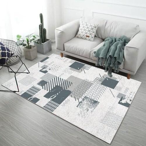 Modern Geometric Printed Carpets for Living Room Noridc Home Indoor Bedroom Sofa Floor Mat Rectangle Rugs Decorative Area Carpet