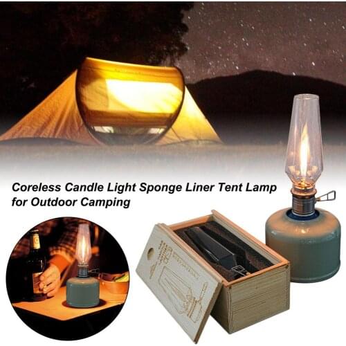 Coreless Candle Light Sponge Liner Tent Lamp High Temperature Resistant Candle Light For Outdoor Camping Self Defense Supplies