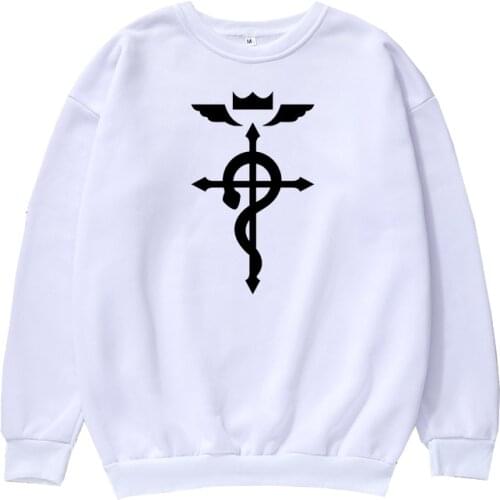 Unisex Sport Casual Hoodie Soft Sweatshirt for Boys Anime Japan Fullmetal Alchemist Printed Harajuku Hipster Size XS-4XL