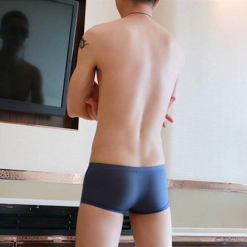 Men Underwear Mens Boxer Briefs Seamless Shorts Breathable Underpants Sexy Briefs Large Soft Slip Mens Convex Pouch Panties