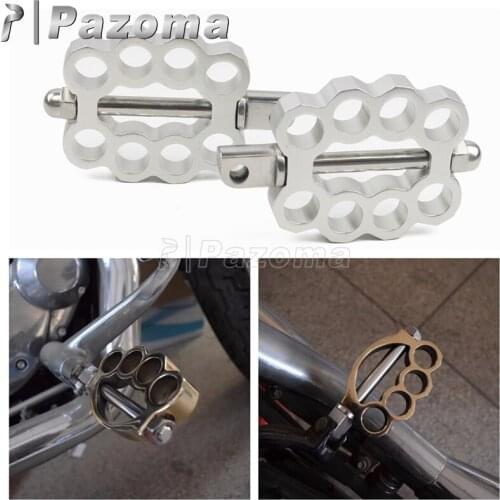 Universal Motorcycle Foot Pegs Foot Pedals Rest Footpeg For Harley Softtail Dyna Sportster 883R 883L Chopper Bobber Cafe Racer
