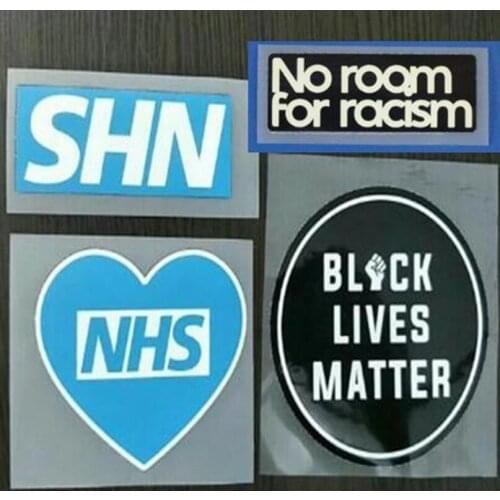 Black Lives Matter Badge New Soccer Patch SHN patch NHS Badge Accept Mix order no room for racism patches