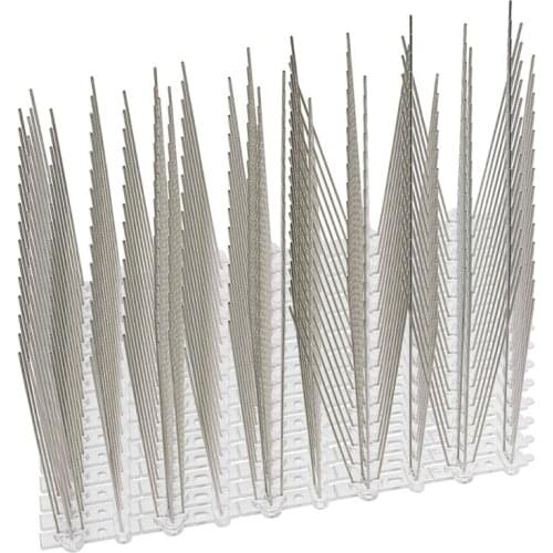 1 Box/14pcs Stainless Steel Bird Spike Bird Deterrent Pigeon Repellent Strips Thorn Home Eaves Bird Repellent Anti-Bird Needle