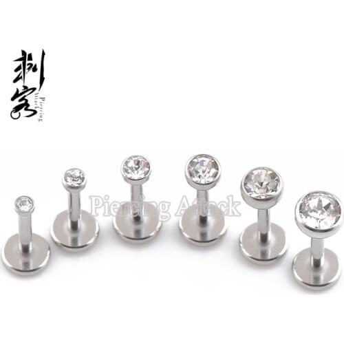 18G Triple Forward Helix Internally Threaded Labret lots of 24 pcs 6 Sizes