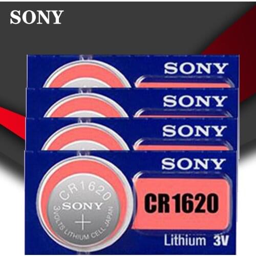 4pc Sony 100% Original CR1620 Button Cell Battery For Watch Car Remote Key cr 1620 ECR1620 GPCR1620 3v Lithium Battery