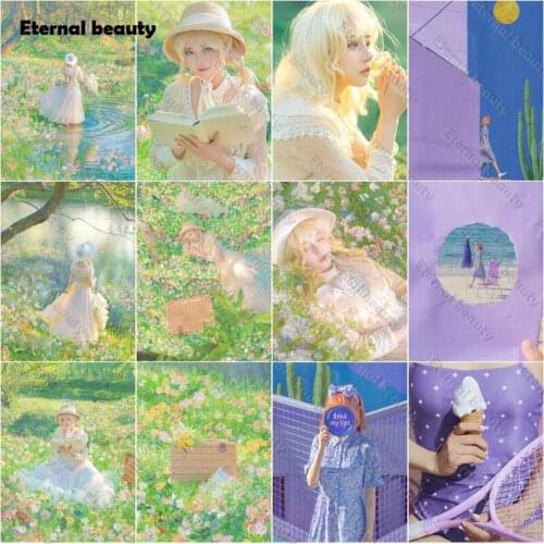 5D Diy Diamond Painting Beautiful Girls Portrait Full Round Square Drill Diamond Embroidery Cross Stitch Kits Home Decor Gift