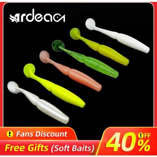 ARDEA Artificial Silicone Soft Bait 75mm/95mm 3.7g/7g Sea Cucumber Paddle Grub Worm Silicone Wobbler Cylindrical Shad Baits