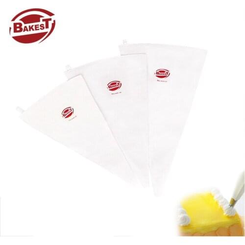 BAKEST 5pcs per lot Reusable Polyester Fabric Material Icing Pastry Piping Bag Cake Decorating Tools Three Sizes For Selection