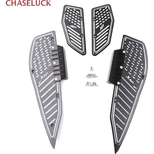 For Yamaha Xmax250 Xmax300 2017-2020 CNC Footrest Pedal Front Rear Footboard Step Foot Rest Plate Pad Xmax 250 300 Scooter Motor