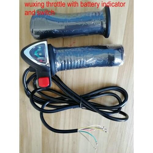 Gas Handle Twist Throttle With Battery Level Indicator&Latching Switch Electric Bicycle Scooter Mtb TRIKE Part Rolling Handlebar