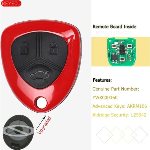 KEYECU 3B 433MHz Upgraded Remote Key Fob for Rover 25 45 Streetwise MG TF ZR ZS -YWX000360