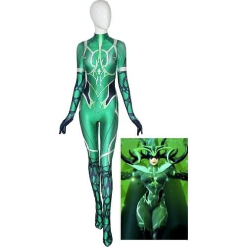 Ultimate Alliance 3 Hela Cosplay Costume Spandex Printed Adult And Kids Superhero Suit Halloween Party Bodysuit Custom Made