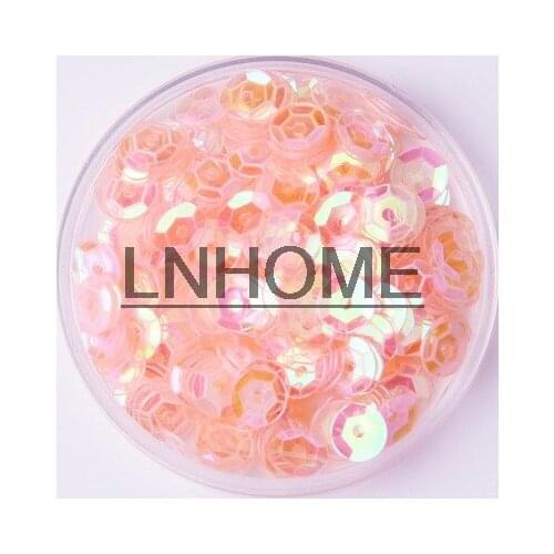 50g 5mm Cup Sequins for Craft Pink Transparent Round Loose Sequins Paillettes Children DIY Sewing Wedding DIY Accessories