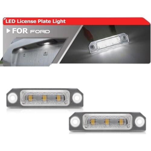 2PCs For Ford Mustang Flex Focus Fusion Taurus SMD White Canbus Rear Led Number License Plate Lights Lamps