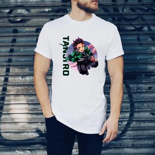 Summer Japanese Anime Demon Slayer Cool Tanjirou T Shirt Kimetsu No Yaiba Harajuku Hip Hop Tshirt Loose Casual Tops Tees
