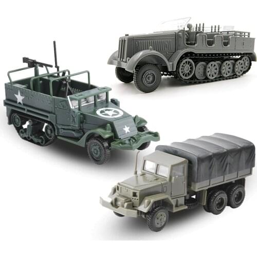Hot 1:72 M35 Military Truck 4D Assembly Model Simulation Car Toy Vehicle Chariot Military Toy Collect for Kids Boy