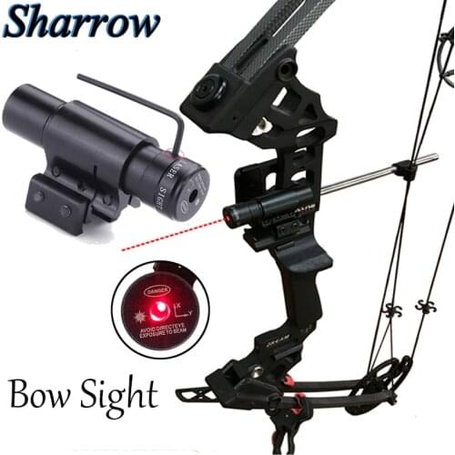 Archery Bow Sight 50-100M Range Adjustable Red Dot Laser Sight Pistol Adjustable 11mm 20mm Compound Bow Hunting Accessories