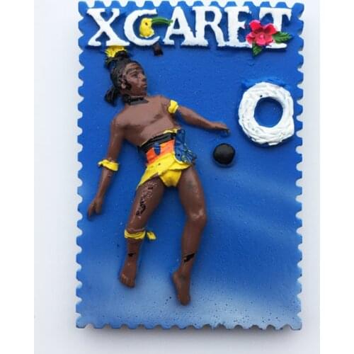 Mexico Cancun XCARET Park Maya Fridge Magnets 3D Fridge Magnet Sticker Travel Souvenir Kitchen Decoration