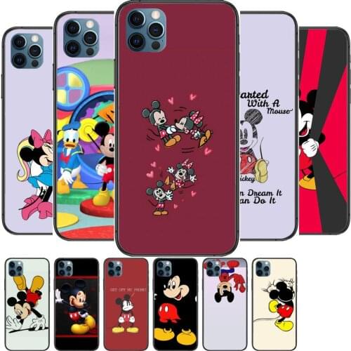 Cute Mouse Mickey Anime Phone Cases cover For iphone 11 Pro Max case 12 8 7 6 S XR PLUS X XS SE 2020 mini mobile cell shell fun