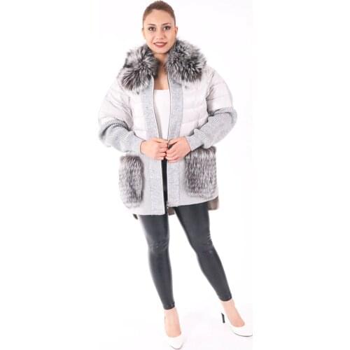 Fashion Alpaca jacket, natural fox fur real fox fur jacket warm Jacket 2021 Turkish Moda