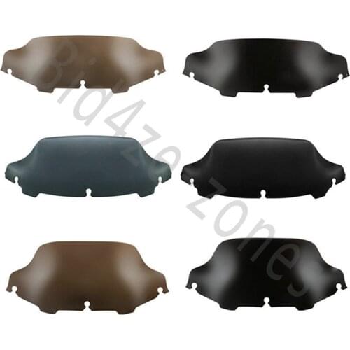 Motorcycle 6'' 7" 8'' Wave Windshield Windscreen For Harley Touring Road Electra Glide King Smoke/Black