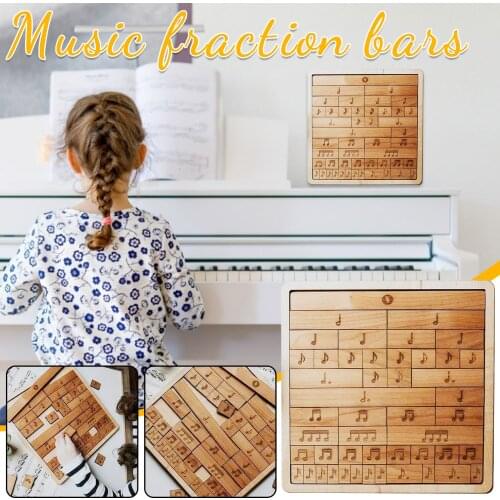 Music fraction bar musical notes musical rests classical conversations music wooden puzzle educational toy for children