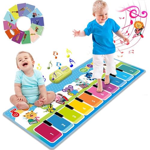 Musical Piano Mat Multifunction Music Instrument Keyboard Piano Pad Baby Play Mat Educational Toys for Kids Gift Baby Playmats