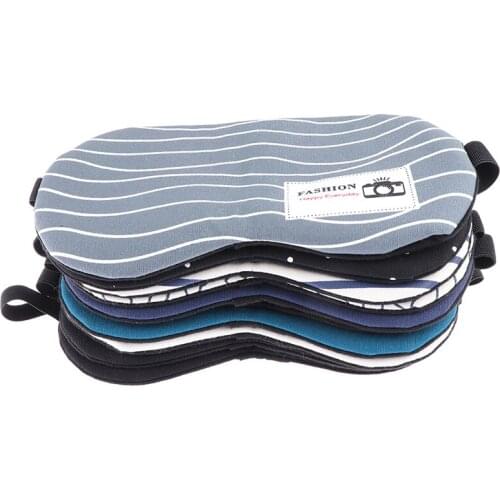 1PC Soft Eye Sleep Mask Eyepatch Striped Cotton Eye Cover Travel Relaxing Sleeping Aid Blindfold Cartoon Sleeping Mask Eyepatch