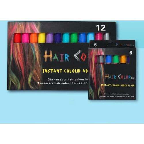 Multi-color hair coloring pen set Lipstick style convenient hair coloring tool Dispo painting toolssable hair chalk coloring pen