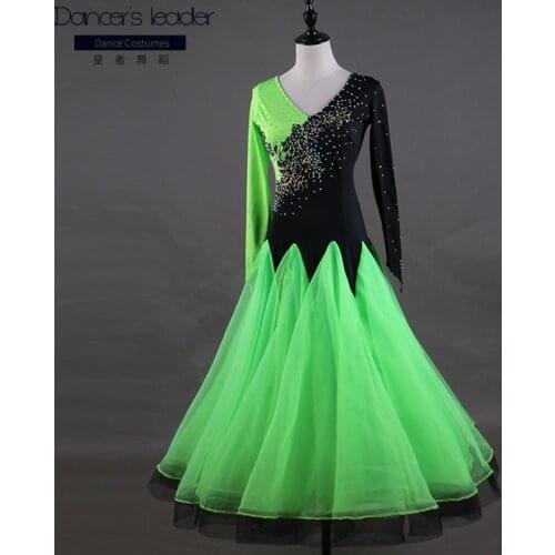 New high-end diamond-encrusted ballroom dance dress waltz dress modern dance performance dress ballroom dance dress