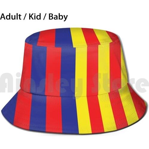 Catalonia Flag Bucket Hat Adult kid baby Beach Sun Hats Catalan Catalonia Euro Club Football Soccer Nou Camp