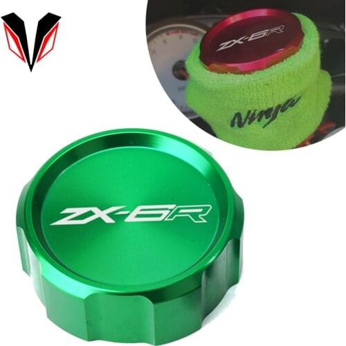 Motorcycle CNC Front Brake Fluid Cylinder Cap Master Reservoir Cover For KAWASAKI ZX6R NINJA ZX-6R ZX 636 2007 -2016 2010 2015