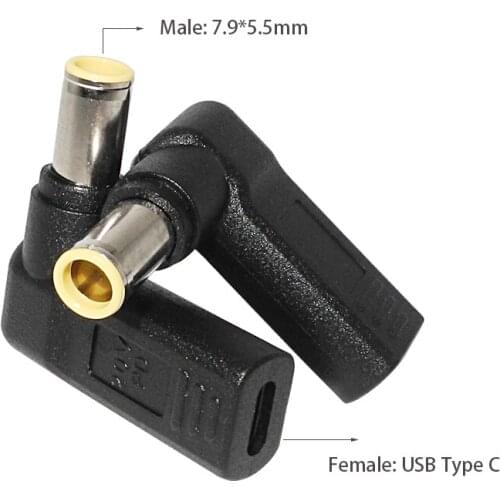 USB Type C Converter Female to 7.9*5.5mm DC Power Adapter Plug Connnector for Lenovo Thinkpad Laptop