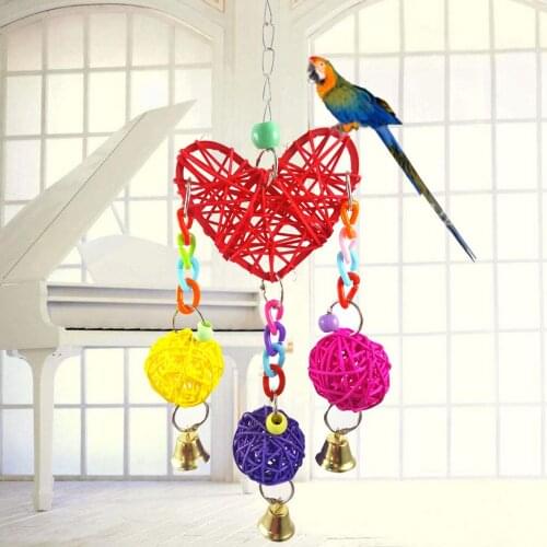 Parrot Bird Lovely Rattan Toy Swing Station Frame Suspension Bridge Small Pet Supplies Customization The Cages Accessories