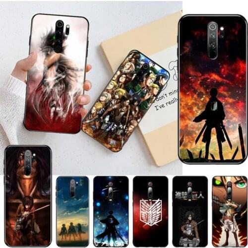 Shingeki no Kyojin Attack on Titan Phone Case for Redmi 9A 8A 7 6 6A Note 9 8 8T Pro Max Redmi 9 K20 K30 Pro